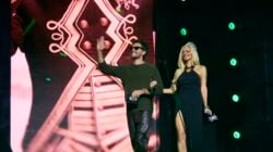 Jonathan Bailey and Sophie Monk at