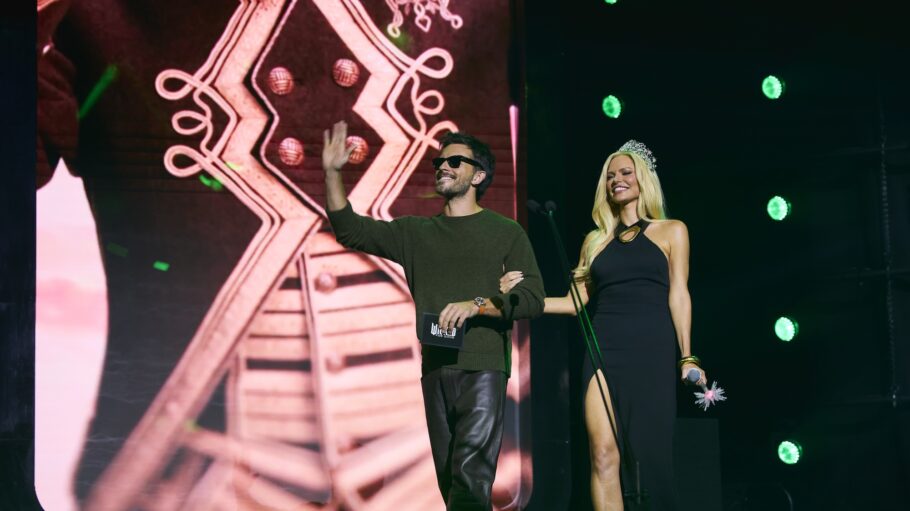 Jonathan Bailey and Sophie Monk at