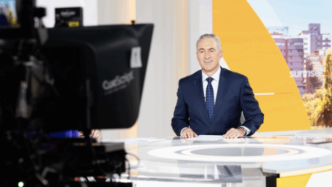 Mark Beretta on set of 'Sunrise'