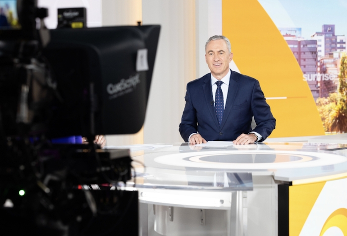 Mark Beretta on set of 'Sunrise'