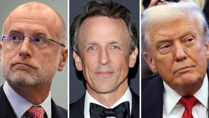 Brendan Carr, Seth Meyers and Donald