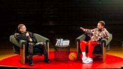 Timothée Chalamet and Adam Sandler at