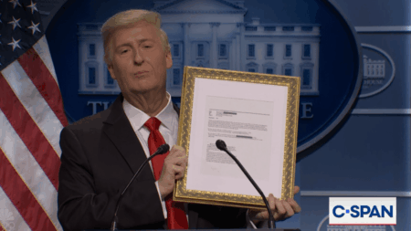 Trump Downplays Jeffrey Epstein Email Scandal on 'SNL'