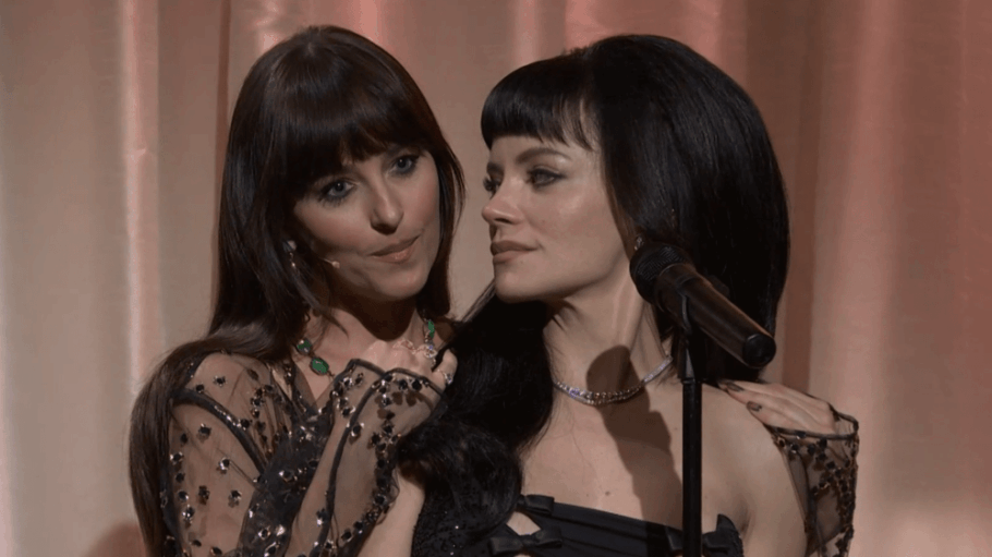 Dakota Johnson and Lily Allen on