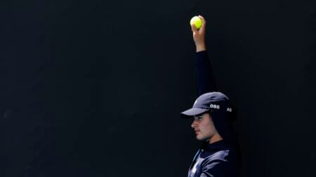 January 22: A ballkid at court