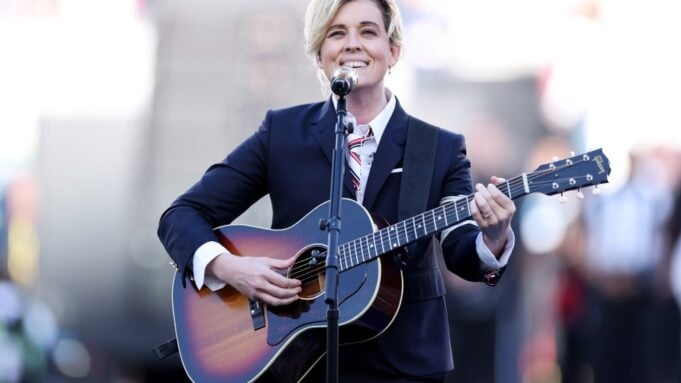 Brandi Carlile performs at Super Bowl