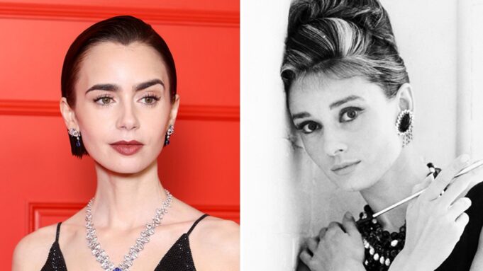 Lily Collins and Audrey Hepburn