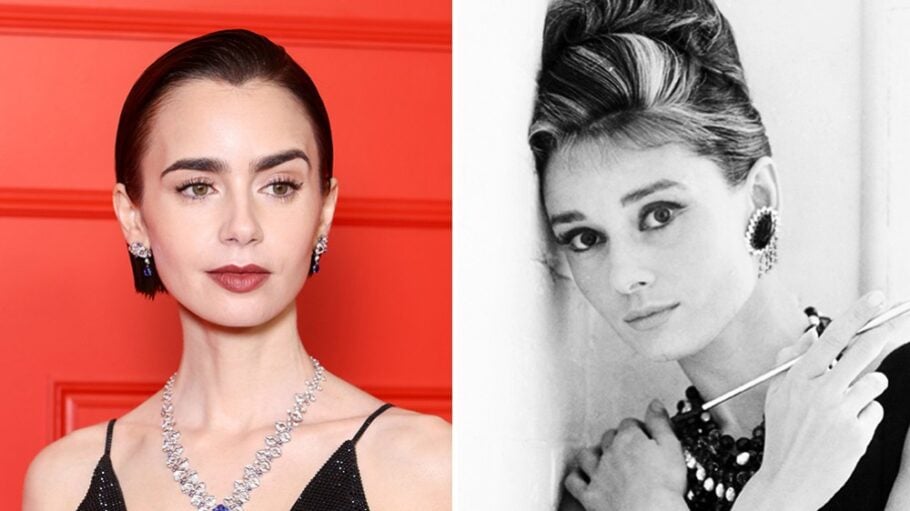 Lily Collins and Audrey Hepburn