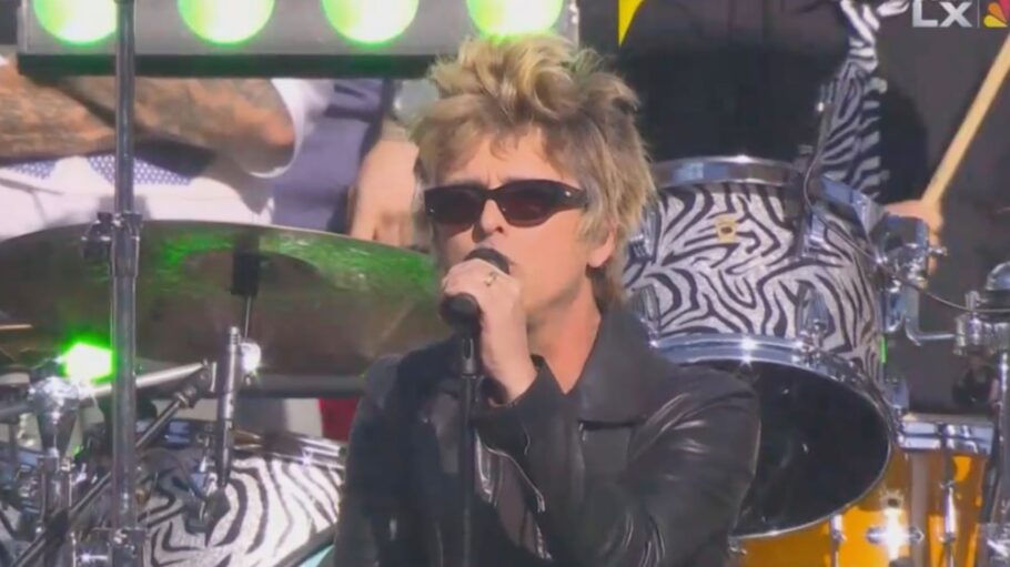 Green Day perform at Super Bowl