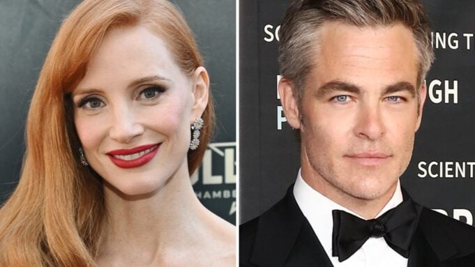 Jessica Chastain and Chris Pine