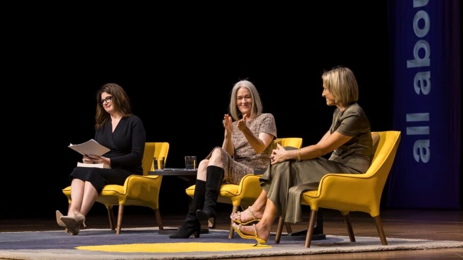 Emily Maitlis and Amy Wallace