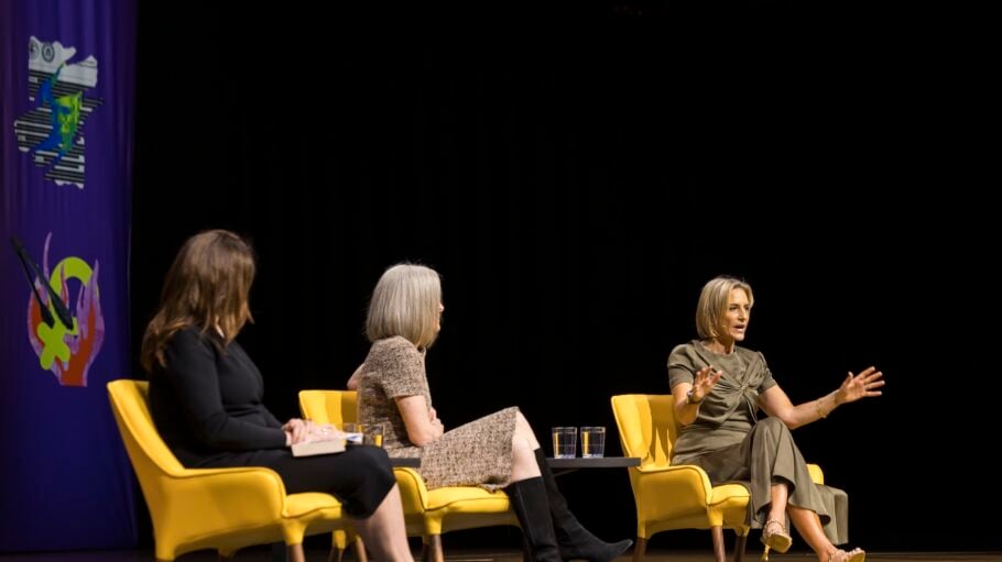 Emily Maitlis and Amy Wallace