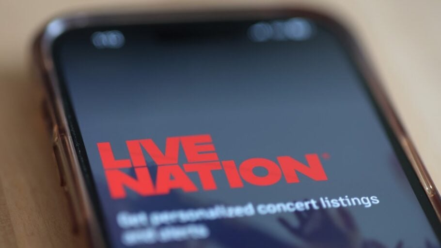 Live Nation logo on phone