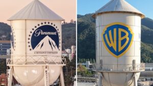 Paramount and Warner Bros. water towers