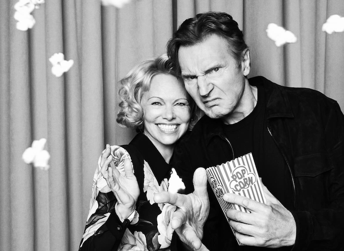 Pamela Anderson and Liam Neeson