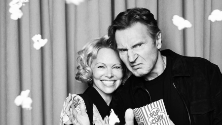 Pamela Anderson and Liam Neeson