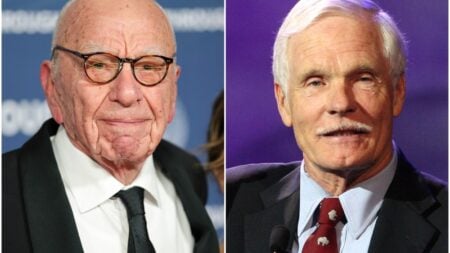 Rupert Murdoch and Ted Turner