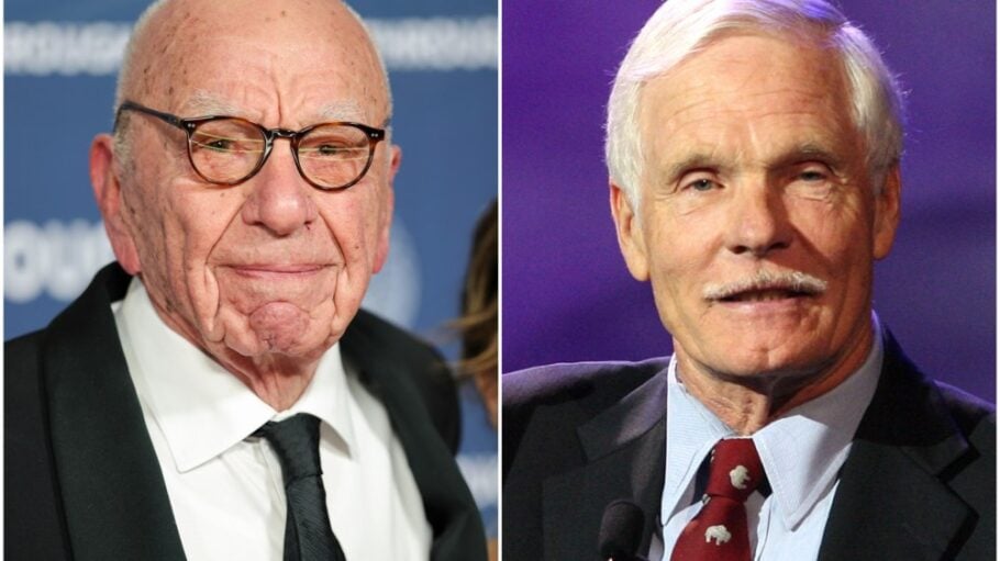Rupert Murdoch and Ted Turner