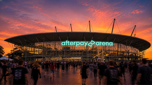 The new Afterpay Arena, formerly Qudos