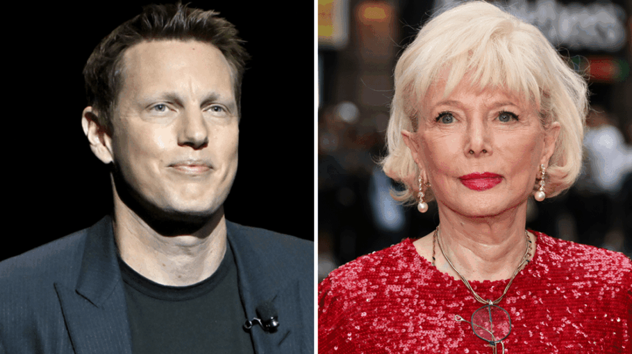 David Ellison and Lesley Stahl