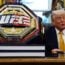 UFC belt in front of Donald