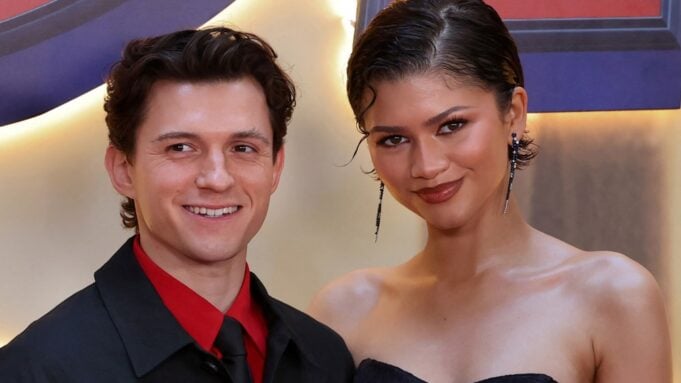Tom Holland and Zendaya at event