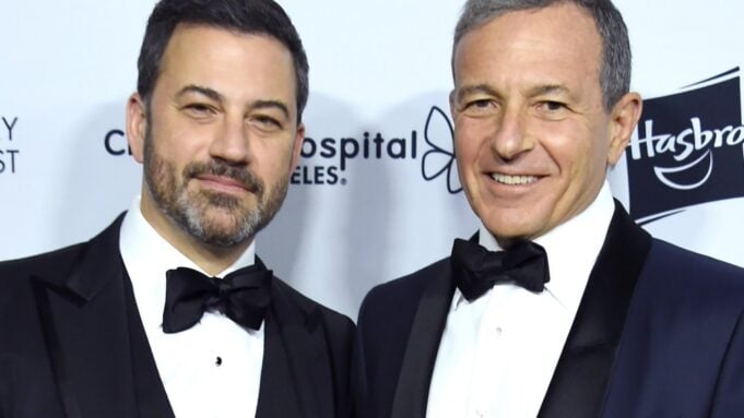 Jimmy Kimmel and Bob Iger at