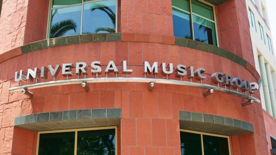 Universal Music Group sign on building