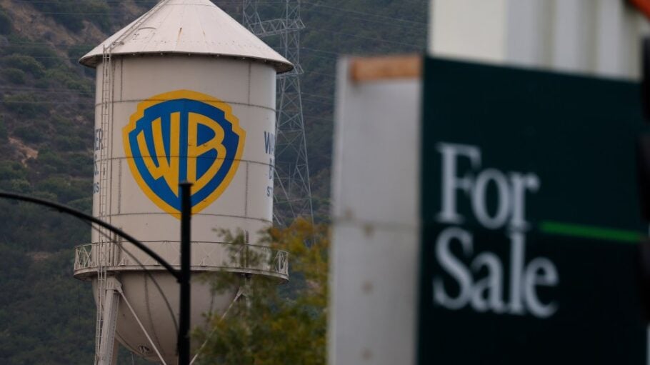 Warner Bros. logo on water tower