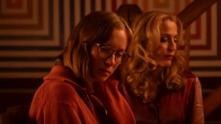 Hannah Einbinder and Gillian Anderson in