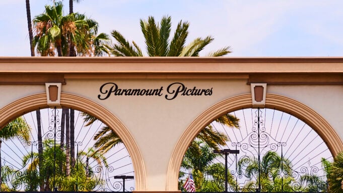 Paramount Pictures logo on arch