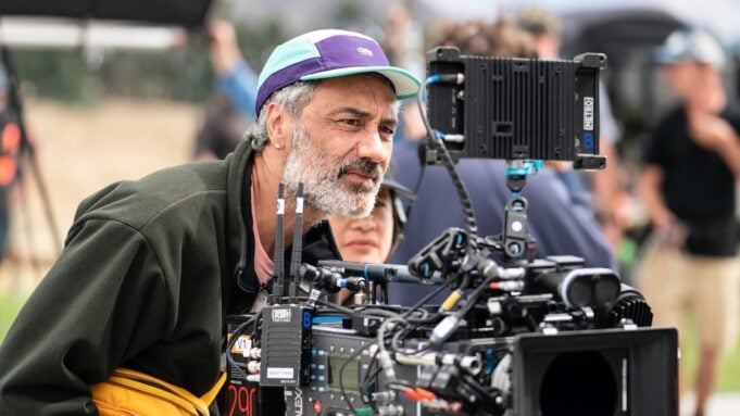 Director, Taika Waititi, on the set